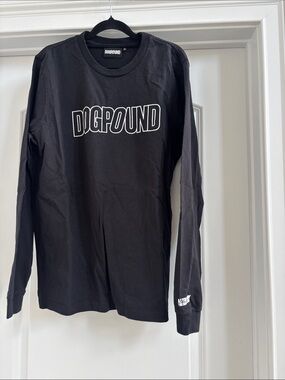 DOG POUND Black Long-Sleeve Logo Tee